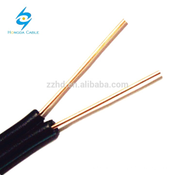 Drop Wires 2 Core BC / CCA / CCS Cat3 10 Paires Copper Telephone Cable